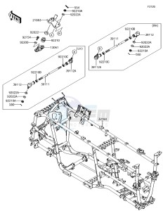 BRUTE FORCE 750 4x4i EPS KVF750GGF EU drawing Frame