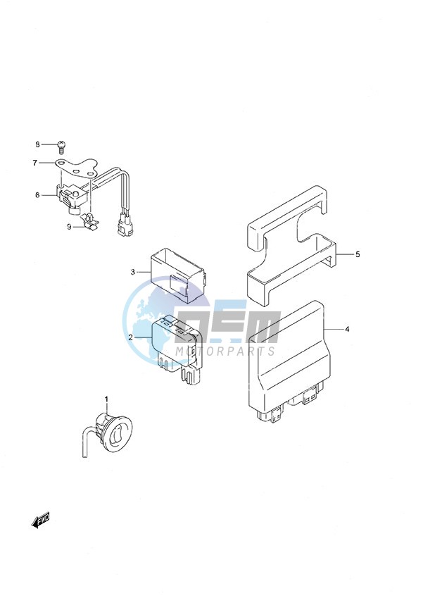 PTT Switch/Engine Control Unit