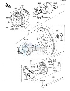 KZ 440 G (G1) drawing REAR WHEEL_HUB_BRAKE_BELT