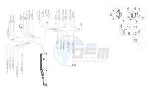 RSV4 1000 Racing Factory L.E. (EMEA, APAC) (AUS, CP, EU, GB, J, MAL, NZ, RI, VN) drawing Front electrical system