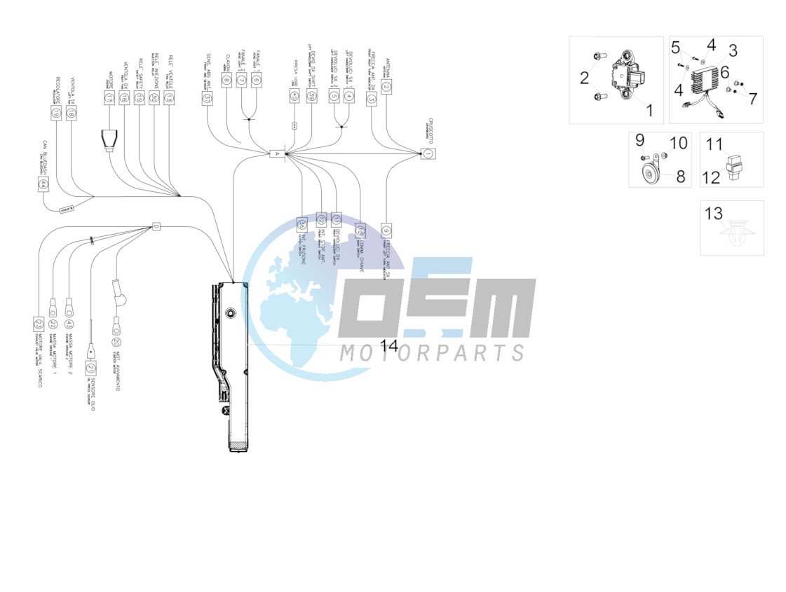 Front electrical system