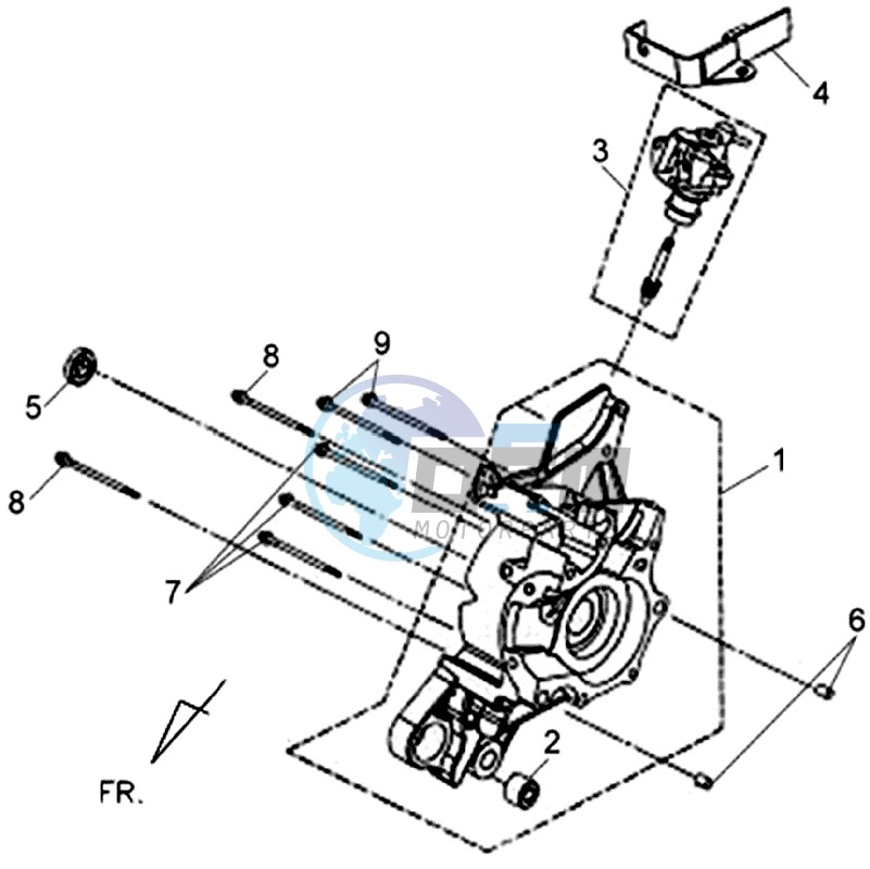 CRANKCASE RIGHT / OILPUMP