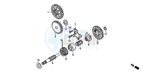 CRM50R drawing KICK STARTER SPINDLE