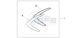 XL700V9 UK - (E / MKH SPC) drawing FAIRING SCUFF GUARD