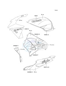 ZX 900 C [NINJA ZX-9R] (C1-C2) [NINJA ZX-9R] drawing DECALS-- BLUE_VIOLET- --- ZX900-C2- -