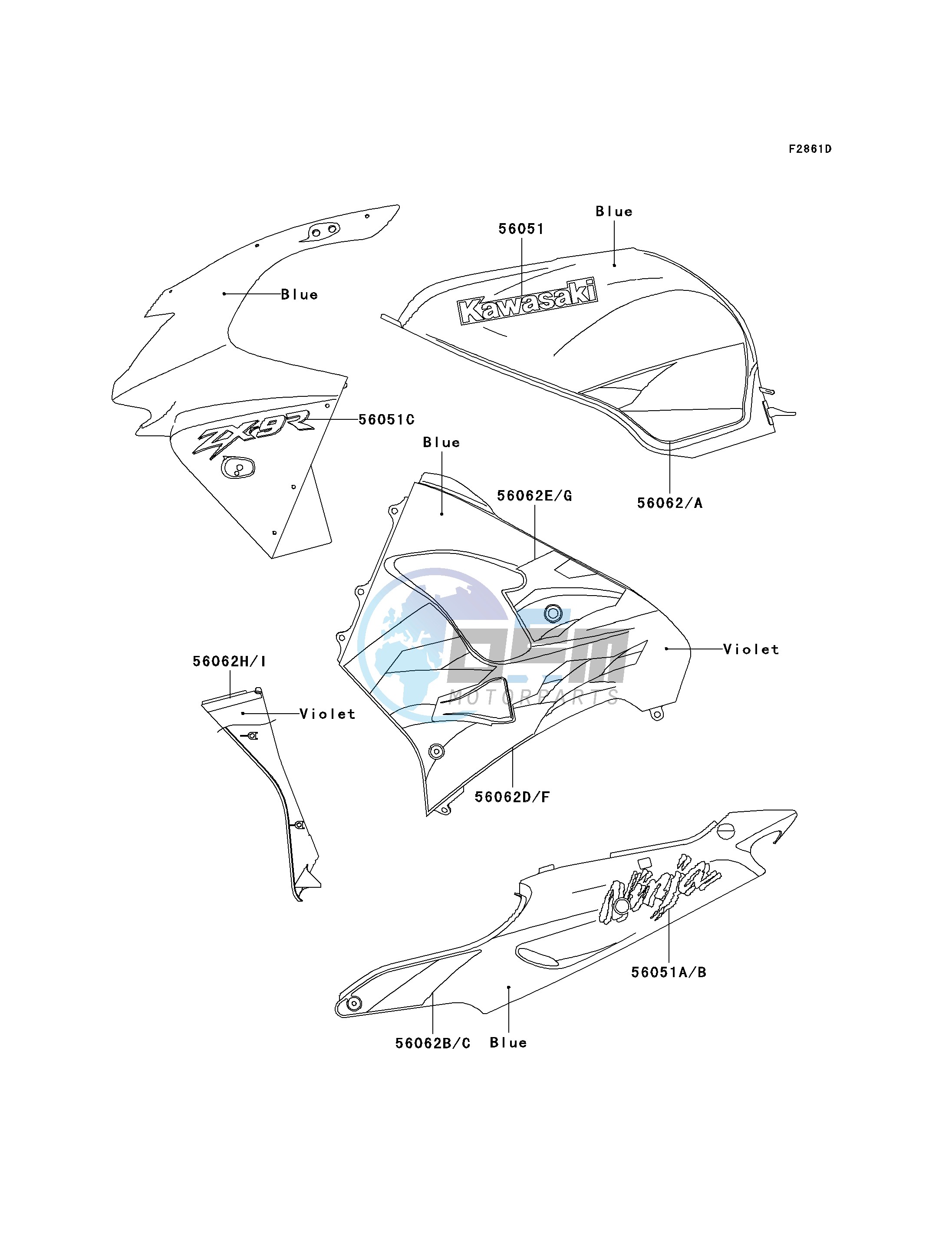 DECALS-- BLUE_VIOLET- --- ZX900-C2- -