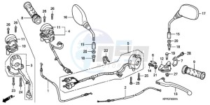 CBR125RWA UK - (E / WH) drawing HANDLE LEVER/SWITCH/CABLE (CBR125RW7/RW9/RWA)