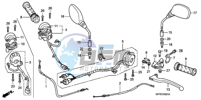 HANDLE LEVER/SWITCH/CABLE (CBR125RW7/RW9/RWA)