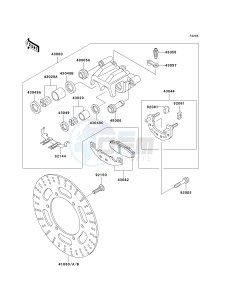 EX 500 D [NINJA 500R] (D6F-D9F) D8F drawing FRONT BRAKE