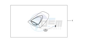 CBR600RR9 Europe Direct - (ED / MME) drawing SEAT COWL*NHA66P*