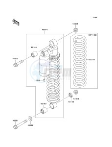 KVF 650 B [PRAIRIE 650 4X4 ADVANTAGE CLASSIC] (B2) [PRAIRIE 650 4X4 ADVANTAGE CLASSIC] drawing SHOCK ABSORBER-- S- -