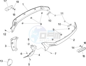 GTV 300 4T 4V ie Touring (USA) USA drawing Side cover - Spoiler