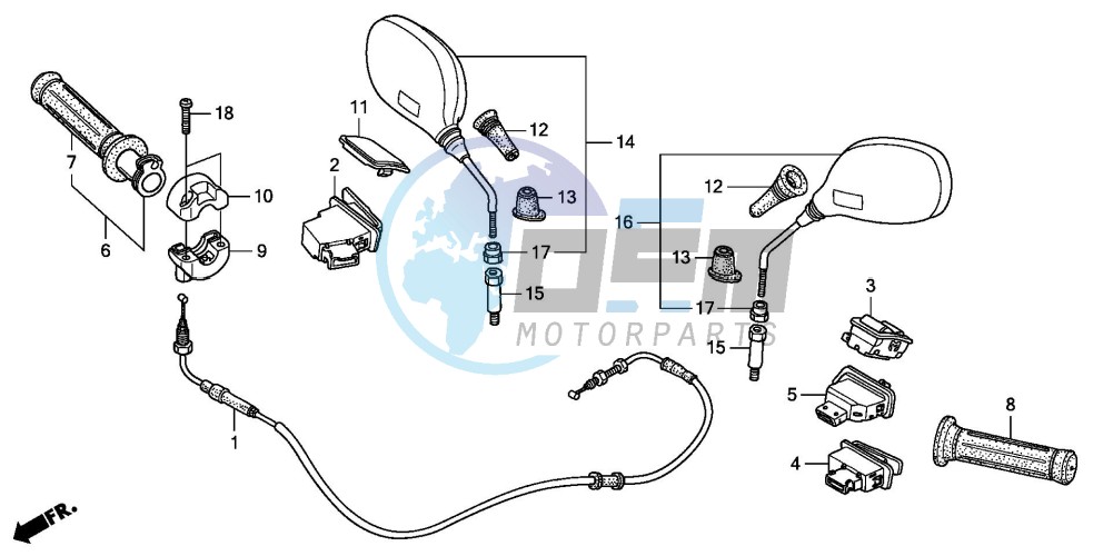 SWITCH/CABLE/MIRROR (FES1253-5)(FES1503-5)