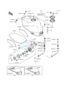 ZX 600 F [NINJA ZX-6R] (F1-F3) [NINJA ZX-6R] drawing FUEL TANK -- ZX600-F3- -