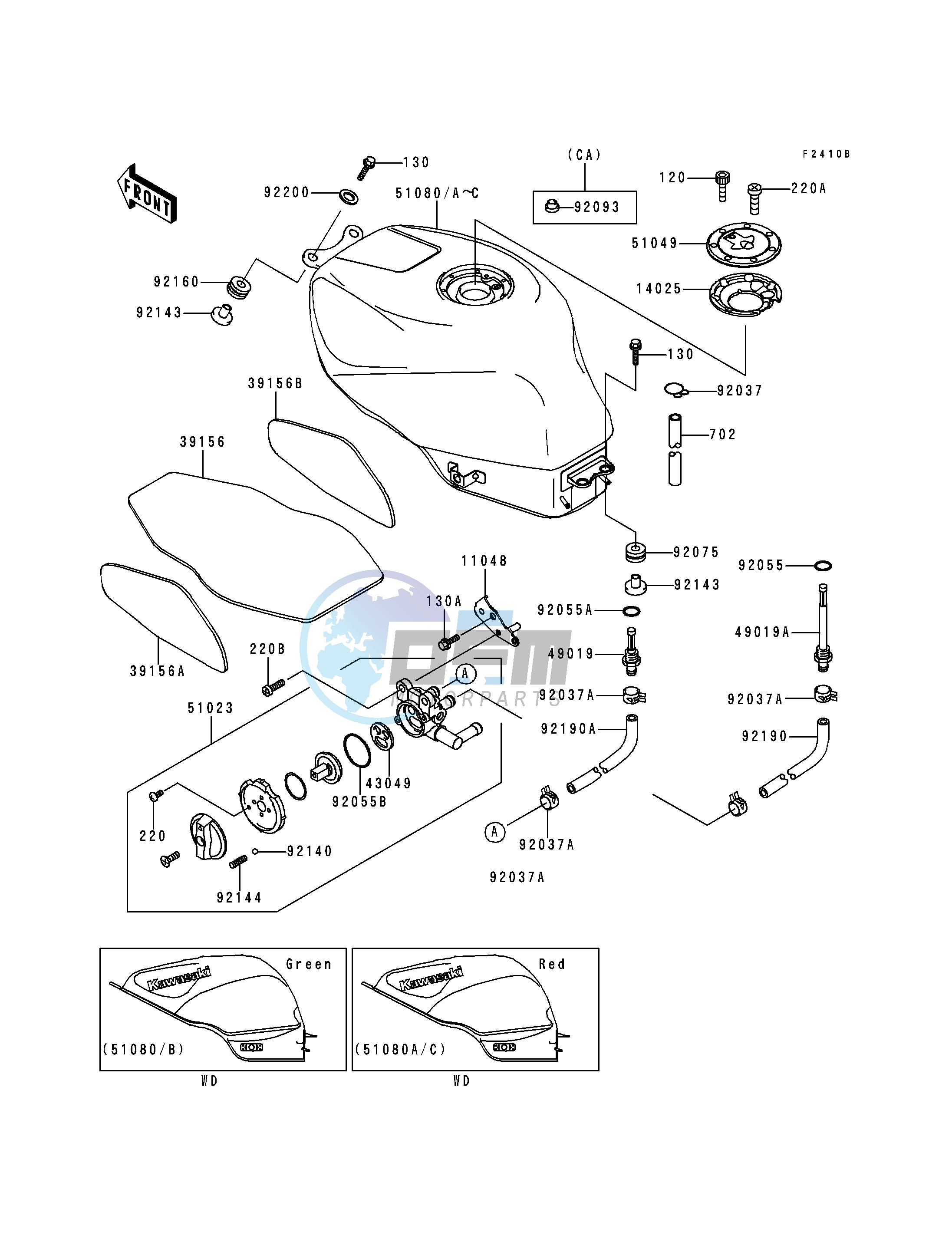 FUEL TANK -- ZX600-F3- -