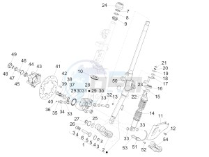 Sprint 125 4T 3V ie (APAC) (CAPH, EX, RK, TW, VT) drawing Fork/steering tube - Steering bearing unit