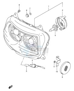 GSX-R1100W (E2) drawing HEADLAMP (MODEL S)