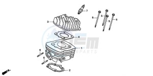 SFX50S drawing CYLINDER/CYLINDER HEAD