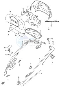 AN650 (E2) Burgman drawing PILLION RIDER HANDLE (AN650AK4)