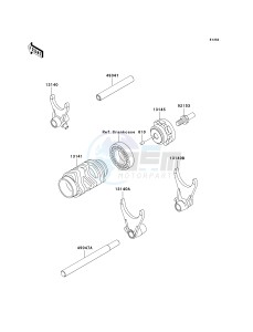 KX 125 M (M1) drawing GEAR CHANGE DRUM_SHIFT FORK-- S- -