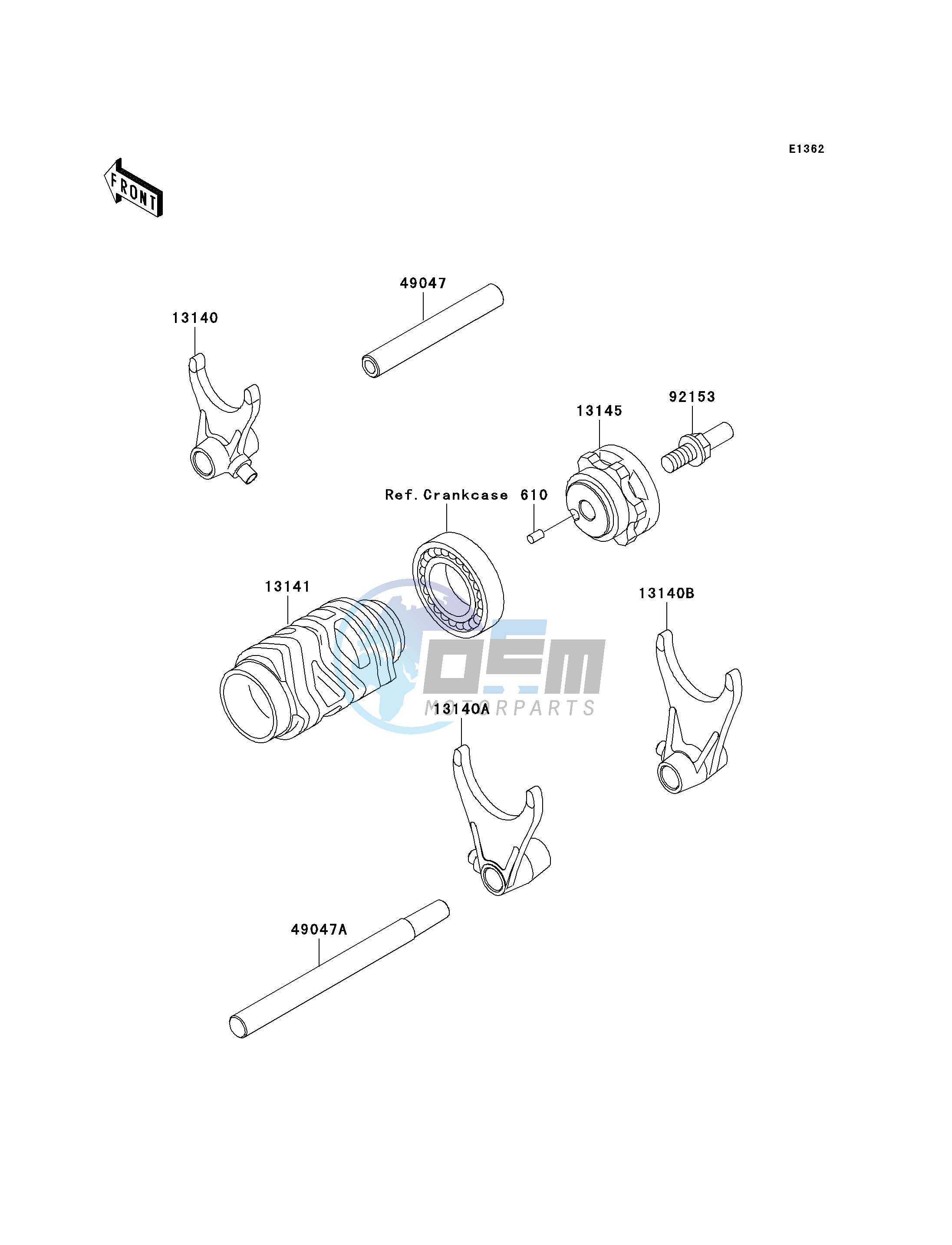 GEAR CHANGE DRUM_SHIFT FORK-- S- -