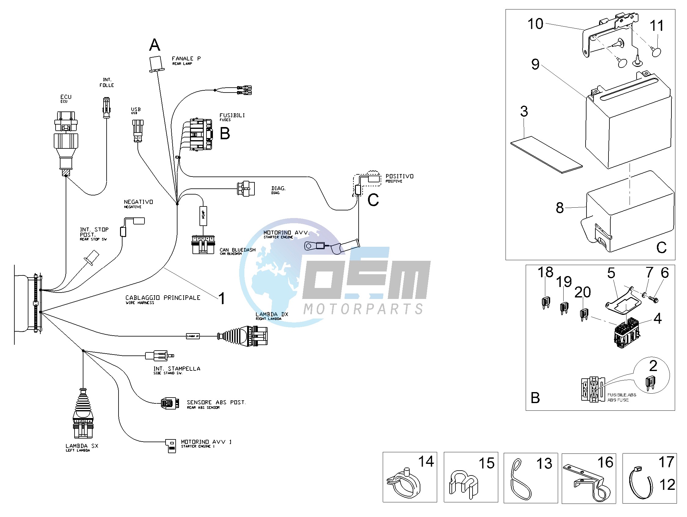 Rear electrical system