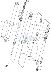 RM125 (E2) drawing FRONT DAMPER (MODEL K1)