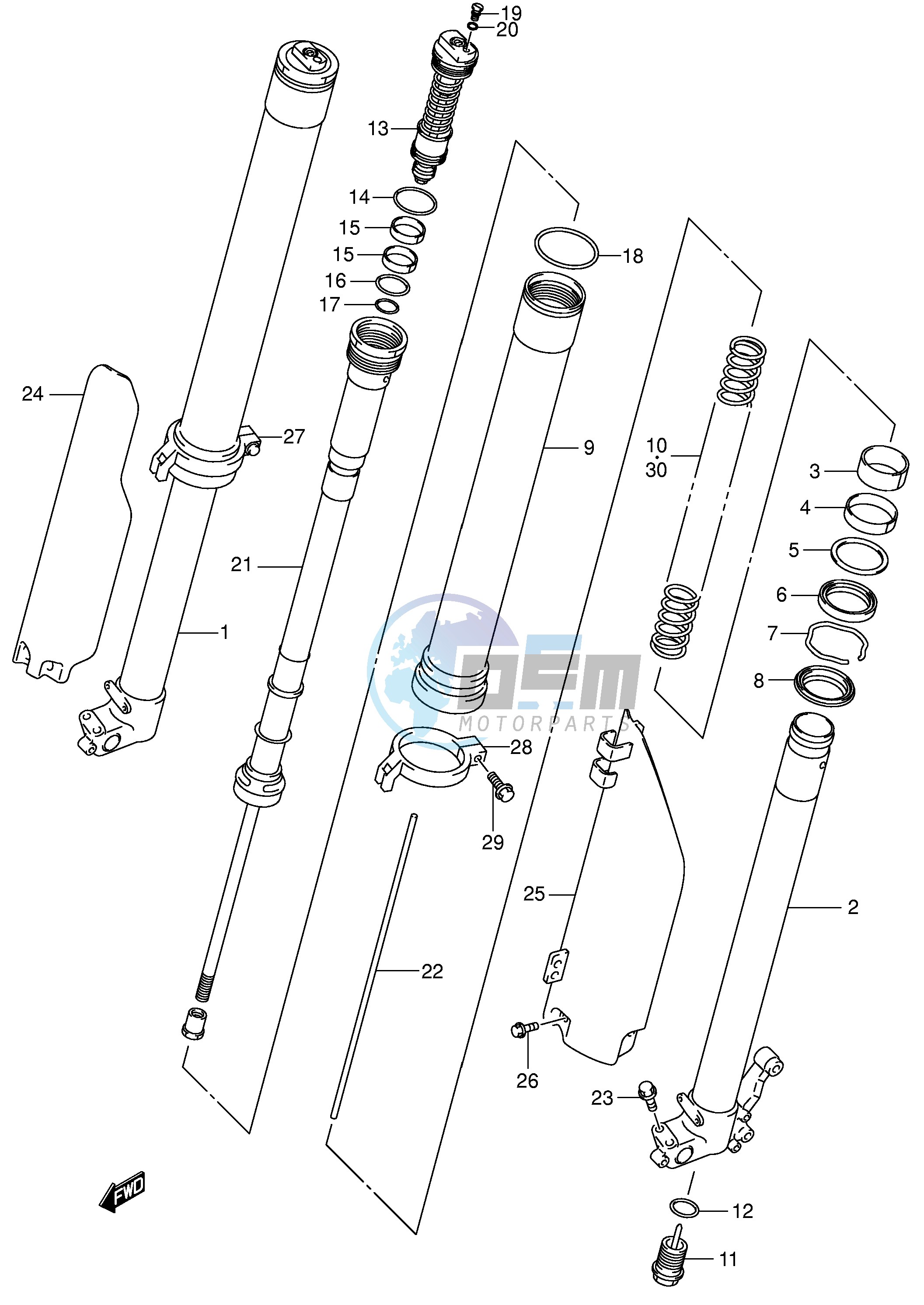 FRONT DAMPER (MODEL K1)