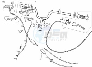 ATLANTIS BULLET - 50 cc VTHAL1AE2 Euro 2 2T AC CAN drawing Handlebar (Positions)