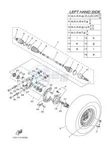 YXM700E YXM700PHE MP 700 EPS (1XP9) drawing REAR WHEEL