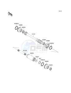 KVF 650 F [BRUTE FORCE 650 4X4I] (F6F-F9F ) F8F drawing DRIVE SHAFT-PROPELLER