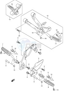 SV1000 (E2) drawing FOOTREST (SV1000S S1 S2K3)