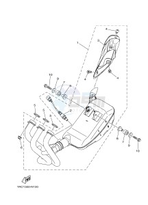 MT09 MT-09 900 MT-09 (B872) drawing EXHAUST