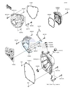 Z1000 ABS ZR1000GEF FR GB XX (EU ME A(FRICA) drawing Engine Cover(s)