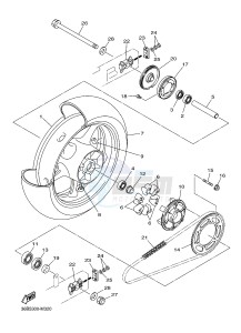 XJ6N ABS 600 XJ6-N (NAKED, ABS) (36B5) drawing REAR WHEEL