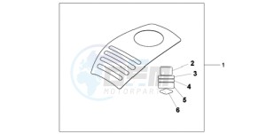 XL1000VA9 UK - (E / ABS MKH) drawing TANK PROTECTION COVER