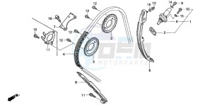 CBR1100XX SUPER BLACKBIRD drawing CAM CHAIN/TENSIONER