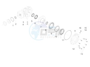 California 1400 Corazzieri 1380 drawing Rear transmission / Components