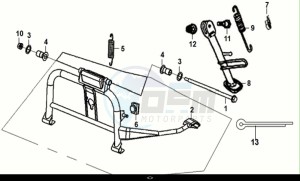 JET 14 125 LC ABS (XC12WX-EU) (E5) (M1) drawing MAIN STAND - KICK STARTER ARM