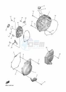 YZF600 YZF-R6 RaceBASE (BN6P) drawing CRANKCASE COVER 1