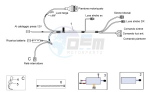 Norge 1200 IE 8V Polizia Stradale drawing Police ausiliary Electrical system