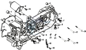 SYMPHONY ST 125I (XB12W2-EU) (E4) (L7-M0) drawing CRANKCASECOVER LEFT