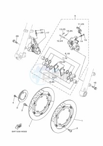 XSR700 MTM690 (BEE1) drawing FRONT BRAKE CALIPER