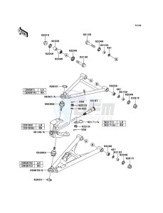 KFX700 KSV700A6F EU drawing Suspension