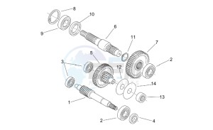 Scarabeo 100 (eng. Yamaha) drawing Transmission final drive