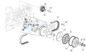 Sport City Cube 125-200 carb e3 drawing Variator assembly