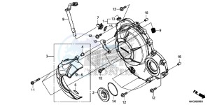 CMX500AH UK - (E) drawing RIGHT CRANKCASE COVER