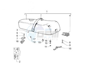 PX 125 30 Anni drawing Saddle - Tool roll