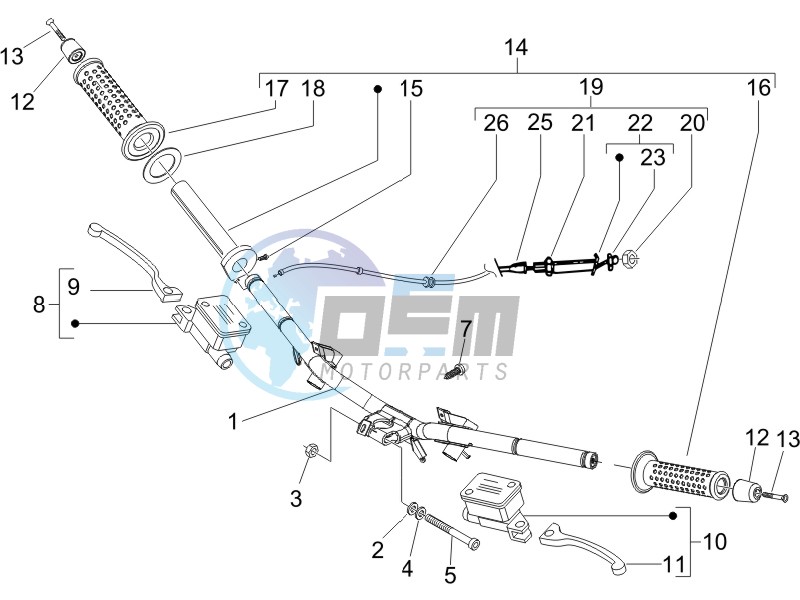 Handlebars - Master cilinder