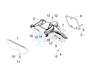 Beverly 500 (USA) USA drawing Rear cover - Splash guard